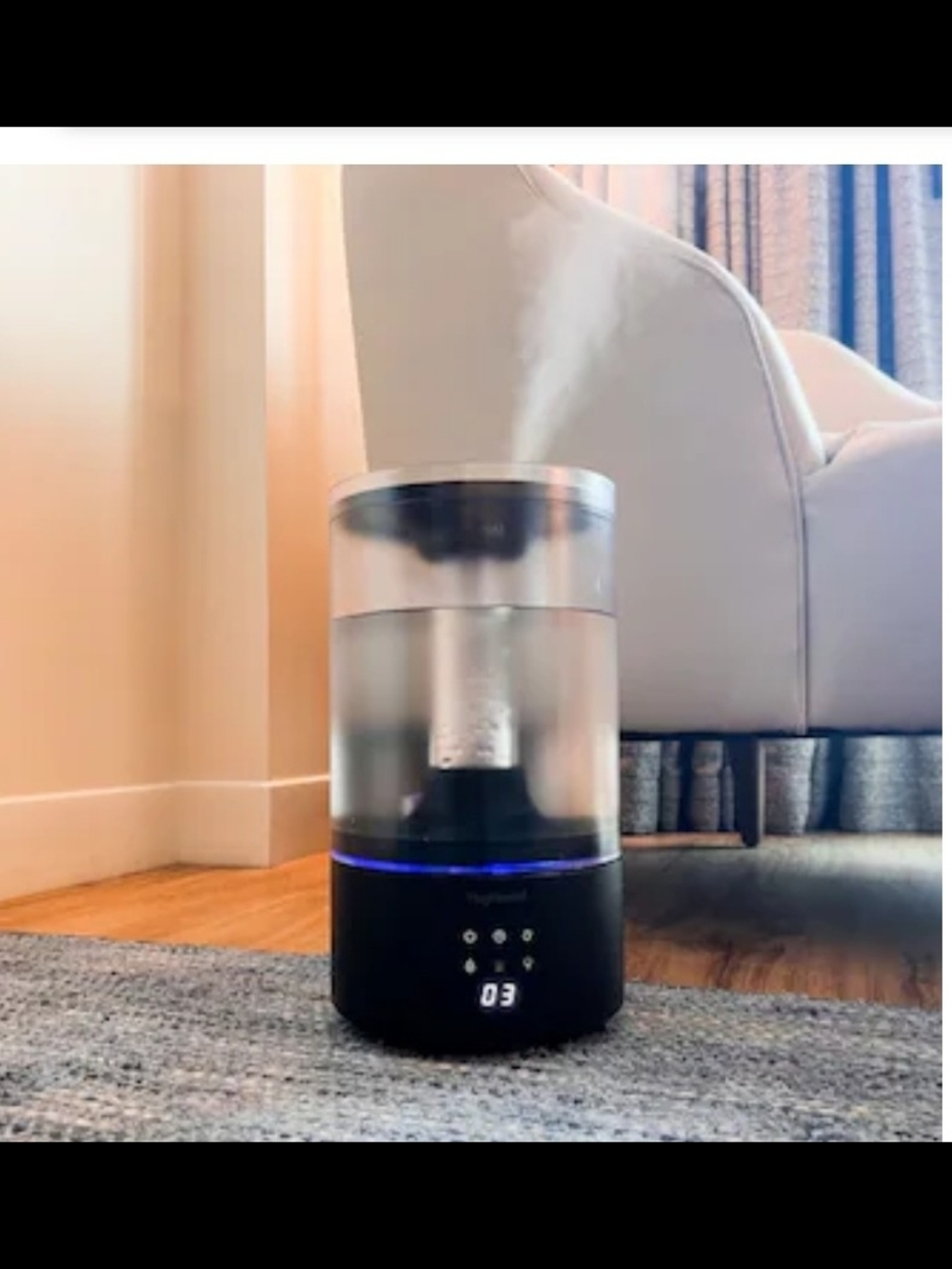 Black Ultrasonic Cool Mist Humidifier - Home Accents